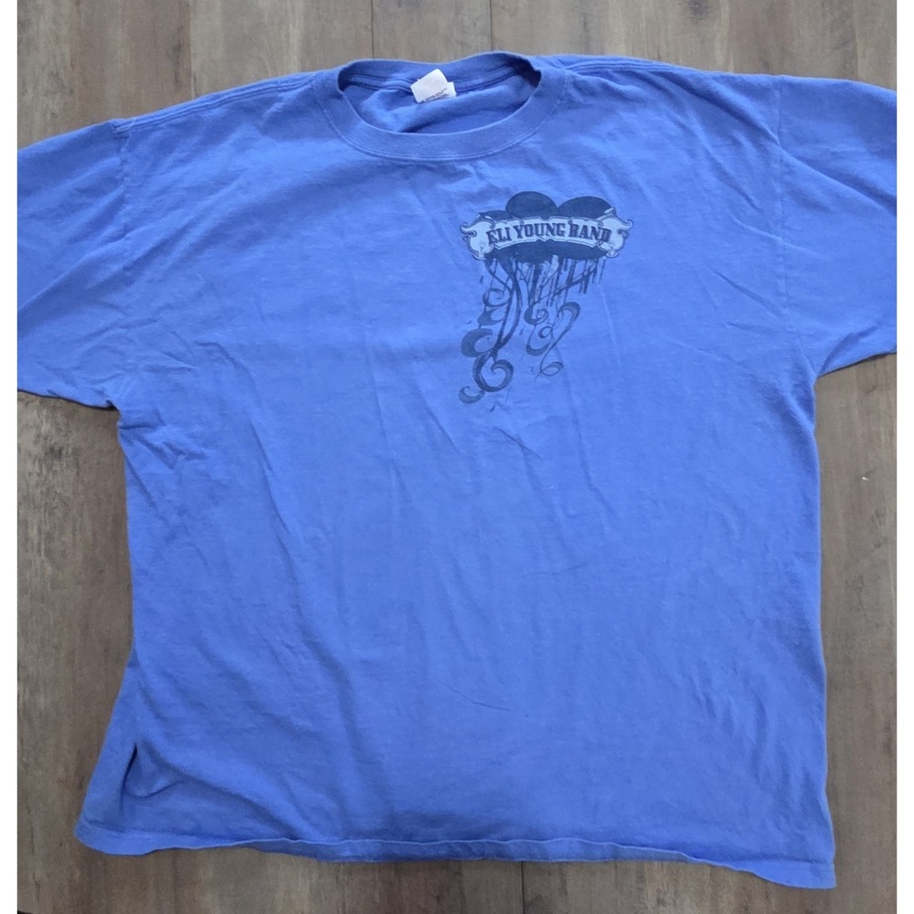 Eli Young Band Country Music Blue Short Sleeve T-shirt Women 2XL